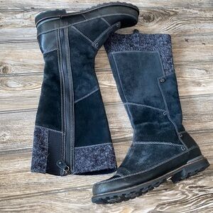 The North Face boots tall suede felt black 9.5 Snowtropolis insulated